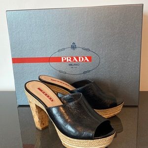 Prada ladies size 7 1/2 platform heels
